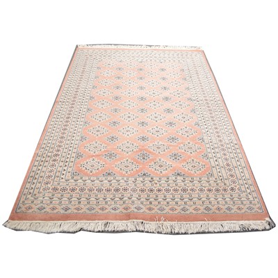 Lot 478 - Bokara carpet, salmon ground