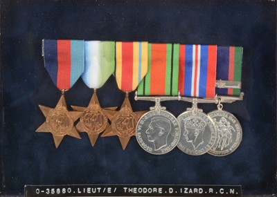 Lot 146 - Medals - WW2 group of six to Lieutenant (E) Theodore D Izard, Royal Canadian Navy.