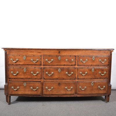 Lot 400 - Oak Lancashire type mule chest