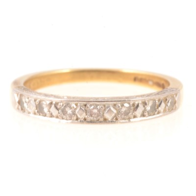 Lot 280 - Diamond half eternity ring, 18 carat gold.