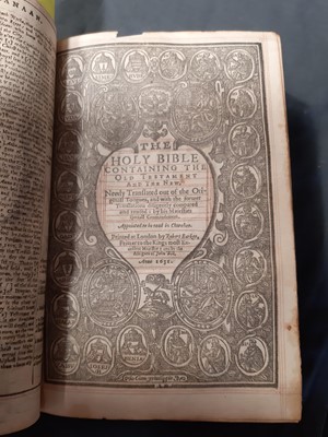 Lot 174 - The Holy Bible, printed by Robert Barker, 1631 with Book of Common Prayer 1629