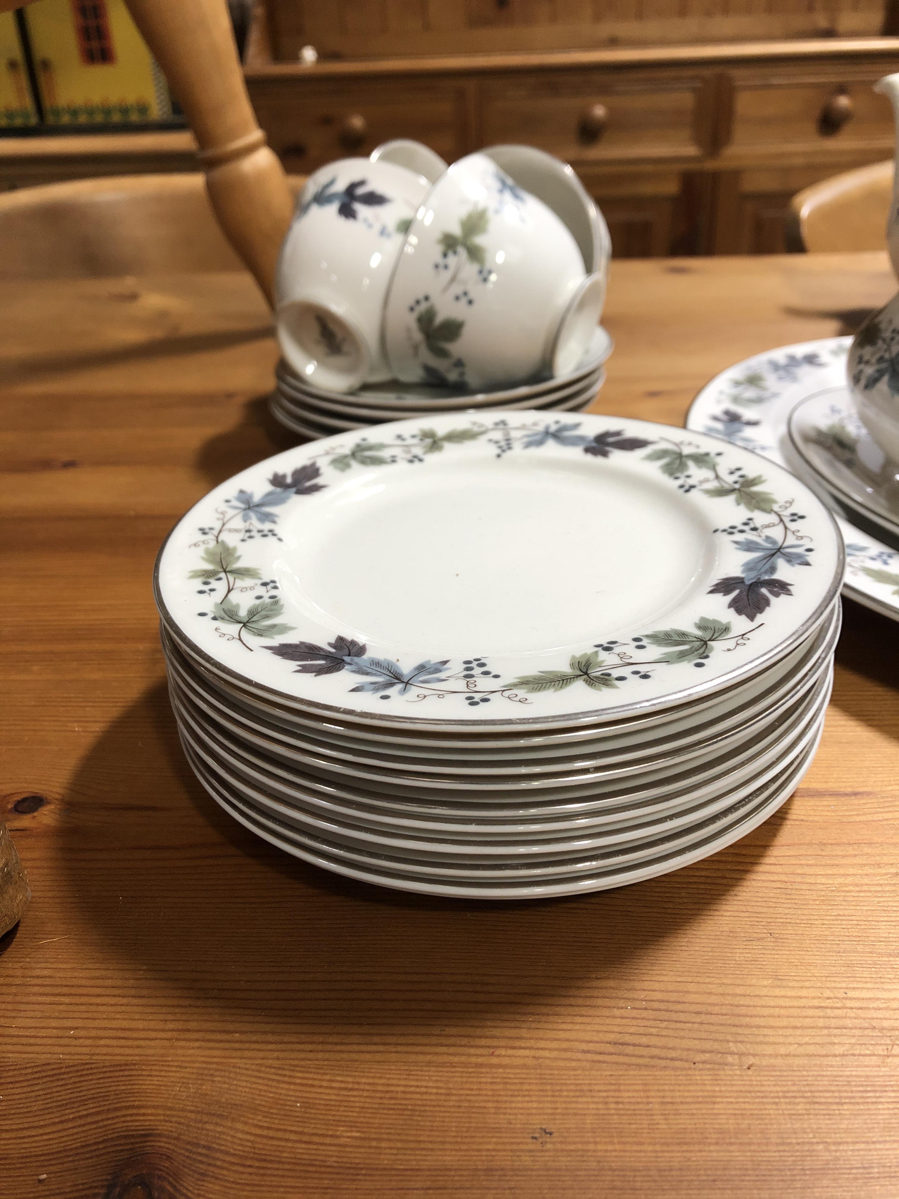 Lot 73 Royal Doulton 'Burgundy' pattern part dinner