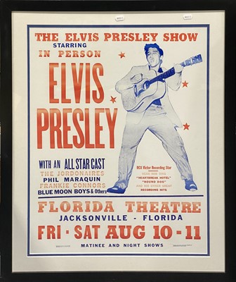 Lot 254 - Elvis Presley tour poster, later reprint