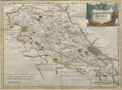 Lot 241 - After Robert Morden - County Map of Northamptonshire, and others.