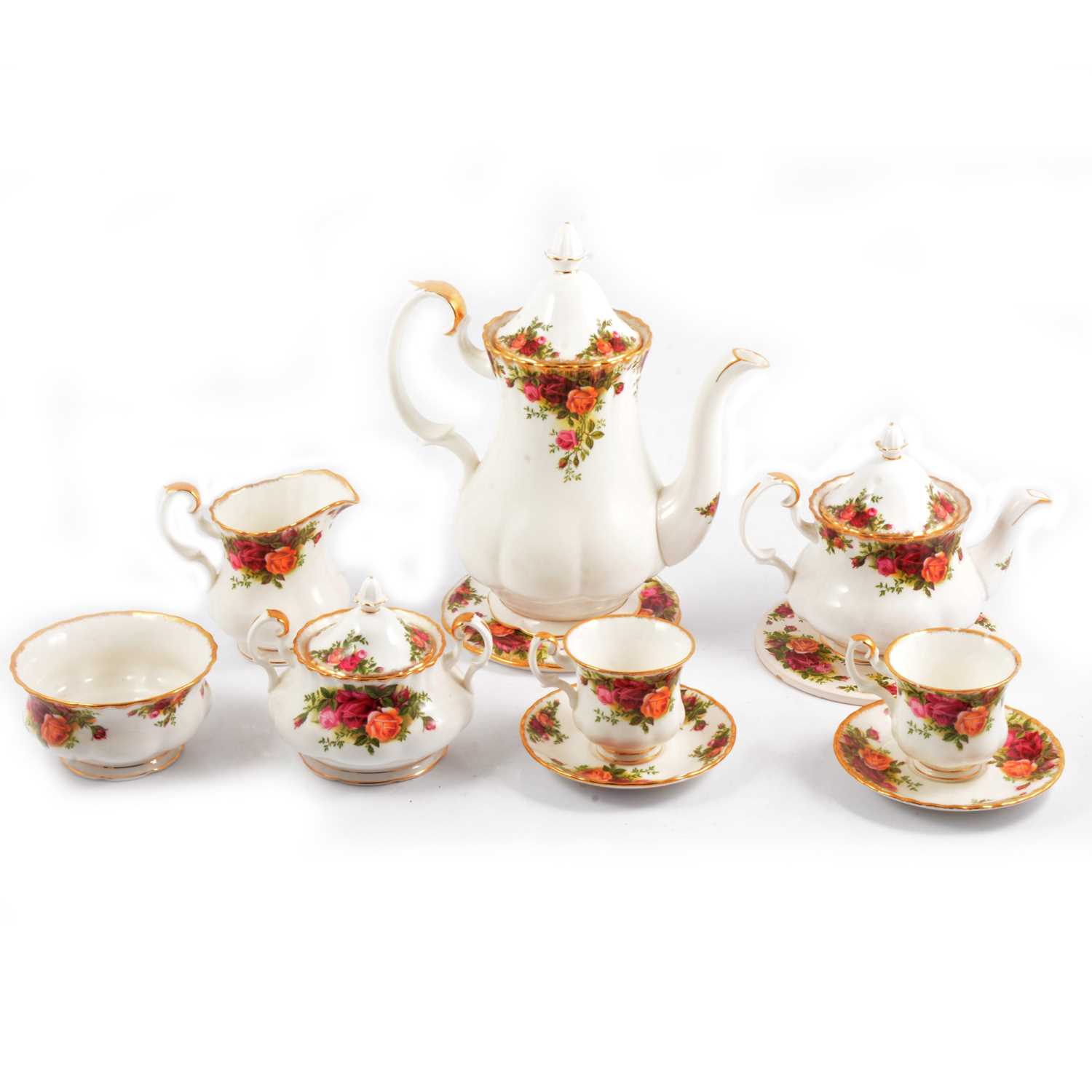 Lot 52 - Royal Albert 'Old Country Roses' part tea and coffee set.