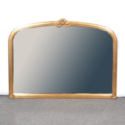 Lot 272 - Modern gilt framed overmantel mirror