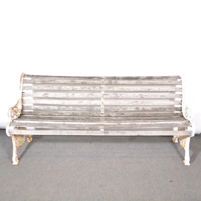 Lot 403 - Coalbrookdale type cast iron garden bench