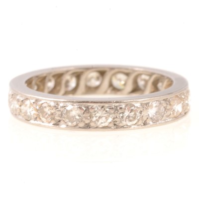 Lot 298 - A diamond full eternity ring.