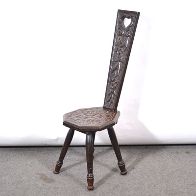 Lot 425 - Welsh spinning chair and another Welsh chair