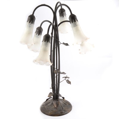 Lot 463 - Reproduction Art Nouveau style table lamp.