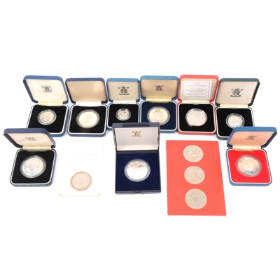 Lot 274 - Quantity of modern collectors coins, some silver proof coins, 50 Francs, commemorative issues.