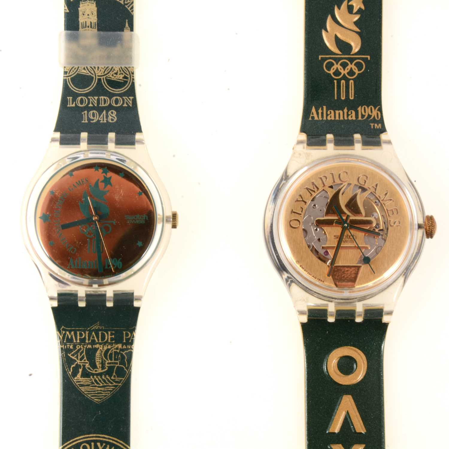 Lot 318 Swatch two wristwatches, Olympic Games