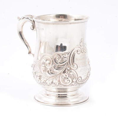 Lot 250 - Silver christening mug by William Henry Sparrow, Birmingham 1903.