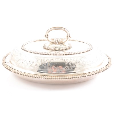 Lot 109 - Victorian silver pated entree dish