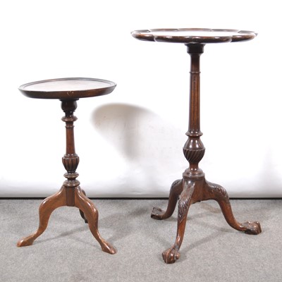 Lot 450 - Georgian style mahogany wine table and another