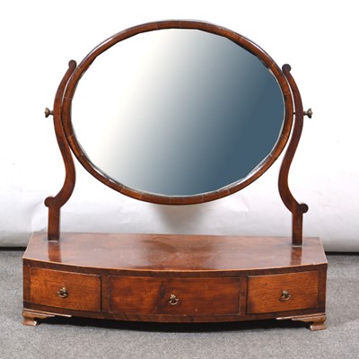 Lot 470 - Victorian mahogany toilet mirror