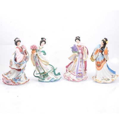 Lot 1 - Danbury Mint 'Maidens of the Imperial Gardens Collection' figurines.