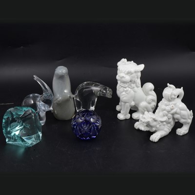 Lot 8 - Lladro and Miquel Requena figurines, plus crystal wares.