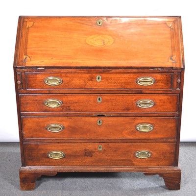 Lot 365 - George III mahogany bureau