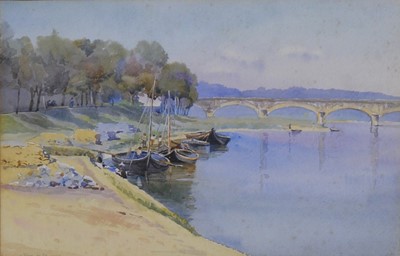 Lot 384 - Three late 19th/ early 20th century watercolours.