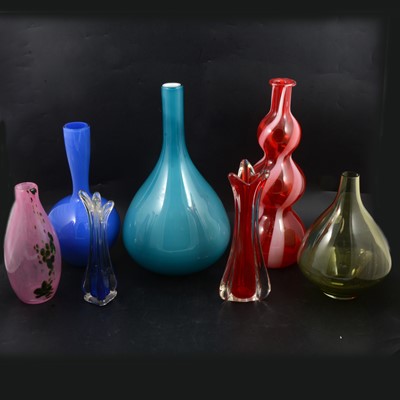 Lot 13 - Studio glass vases.