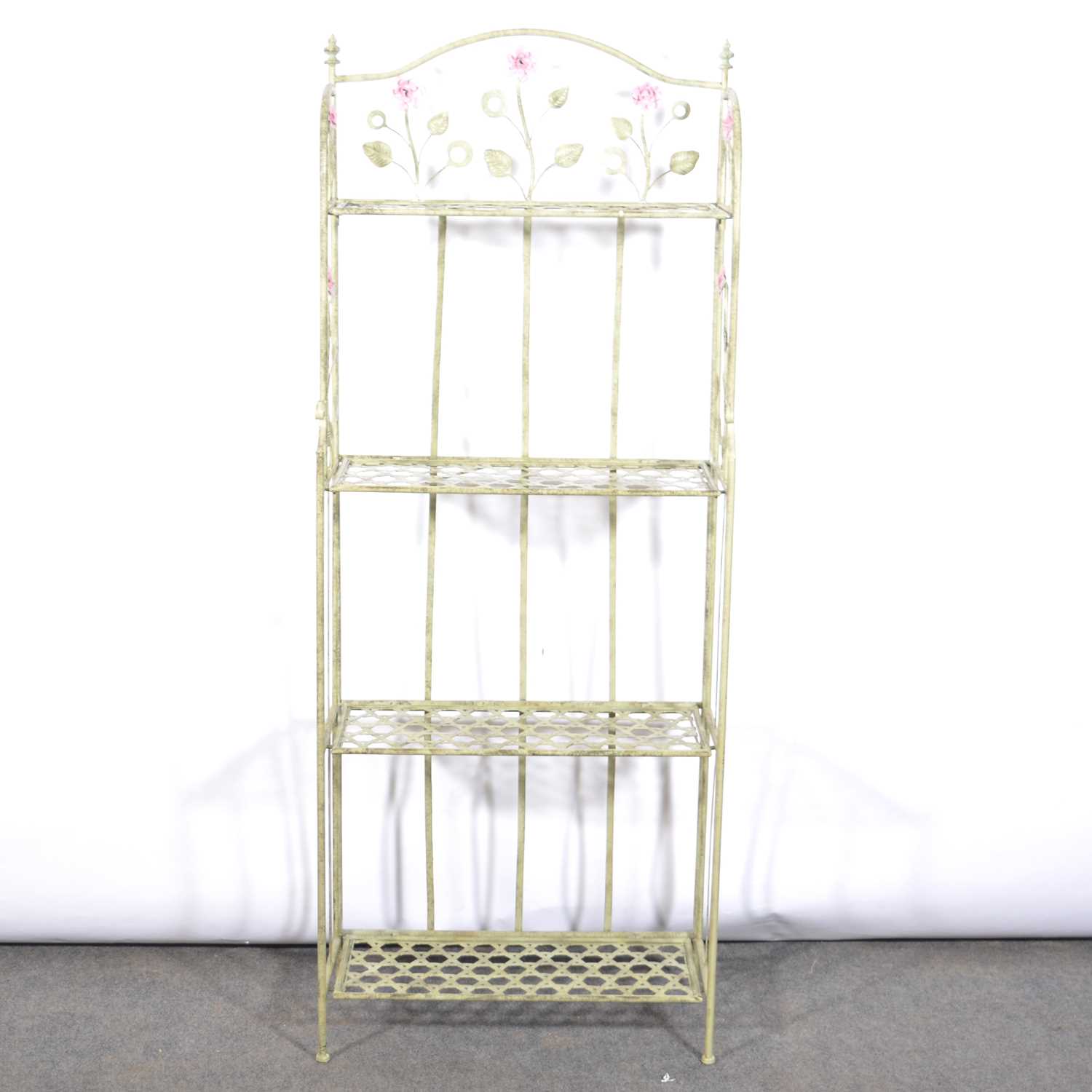 Lot 675 Painted metal fourheight freestanding