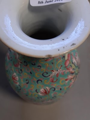Lot 73 - Chinese porcelain vase.