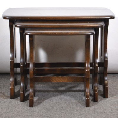 Lot 410 - Nest of three Ercol tables