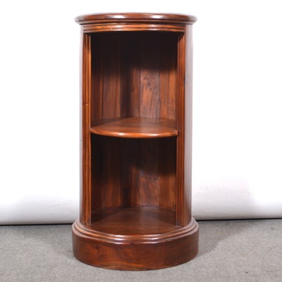 Lot 496 - Contemporary hardwood cylindrical open bookcase.