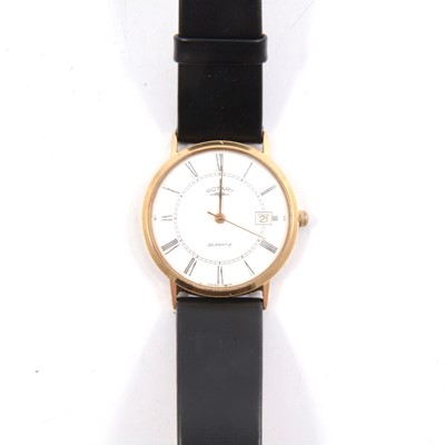 Lot 317 - Rotary - a gentleman's 9 carat gold quartz wristwatch.