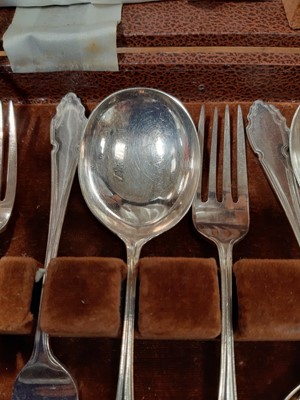 Lot 73 - Canteen of Larko plated cutlery and cased set of forks and spoons.