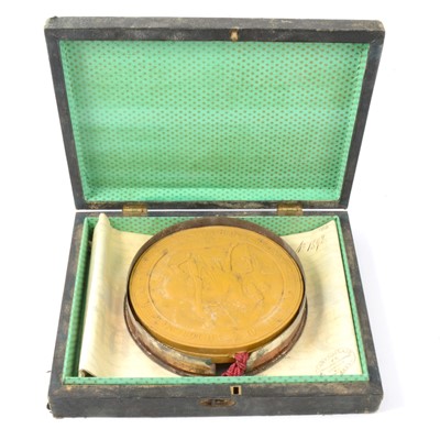 Lot 160 - Victorian vellum patent No. 1592 dated 2 June 1864, awarded to William Brown of Leicester.