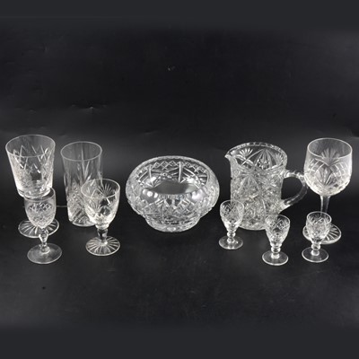 Lot 47 - Waterford crystal commemorative bowl, and a collection of table crystal