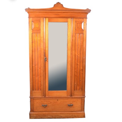 Lot 388 - Edwardian walnut wardrobe