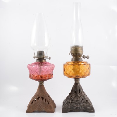 Lot 38 - Two Victorian oil lamps