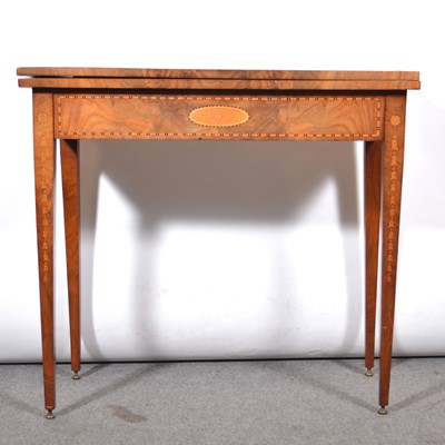 Lot 436 - Victorian mahogany and marquetry card table