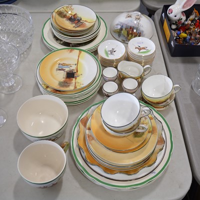 Lot 71 - Royal Doulton 'Coaching Day' pattern part tea service, and other hunting-scene ceramics