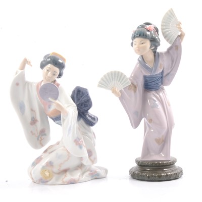 Lot 58 - Lladro figures 'Madame Butterfly' and 'Mirror Mirror'.