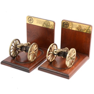 Lot 155 - Pair of Bassett-Lowke 'The Guns of '76' bookends.