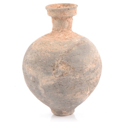 Lot 94 - Roman grey-ware bulbous flask.