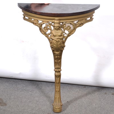 Lot 419 - Cast metal console table