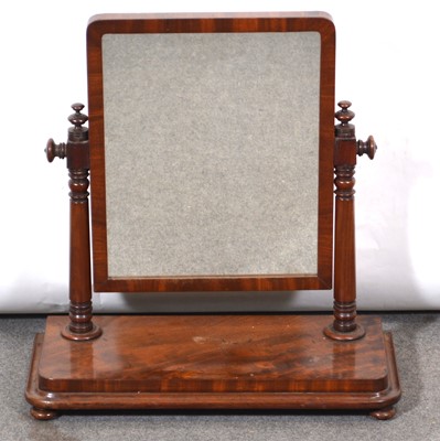 Lot 475 - Victorian mahogany toilet mirror