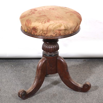 Lot 462 - Victorian mahogany piano stool