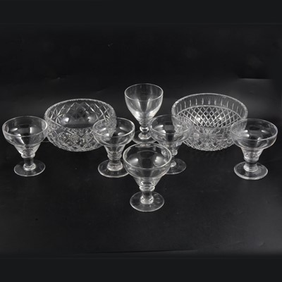 Lot 72 - Cut-glass fruit bowls and early 20th century rummers.