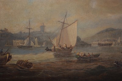 Lot 201 - Follower of Jan van de Cappelle, Shipping near a harbour