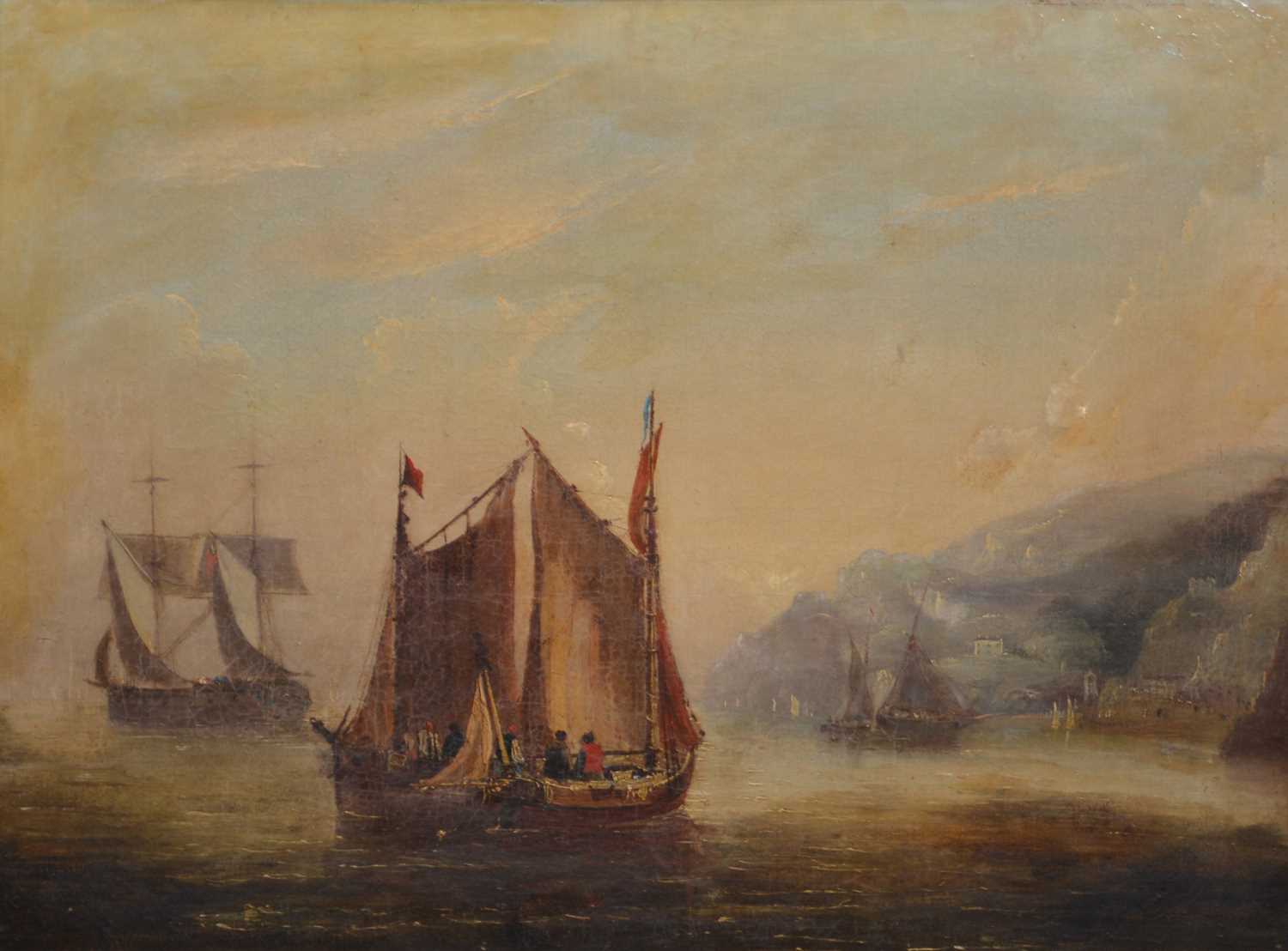 Lot 200 - Follower of Jan van de Cappelle, Shipping off the coast