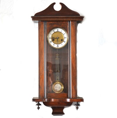 Lot 472 - Walnut cased Vienna wall clock