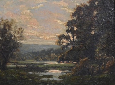 Lot 74 - Edwin Harris, Late afternoon, Houghton