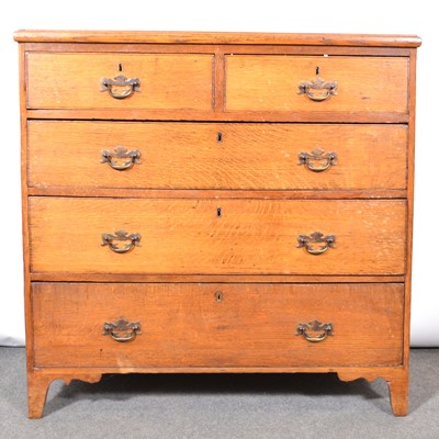 Lot 299 - George III oak chest of drawers