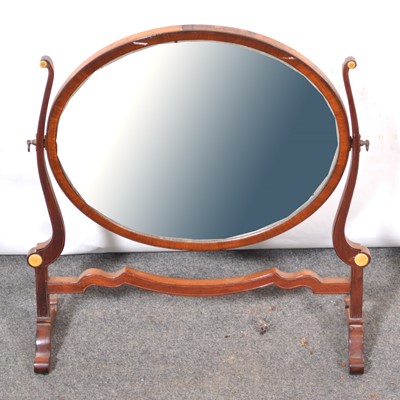 Lot 377 - Edwardian mahogany toilet mirror.